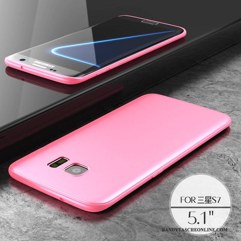 Hülle Samsung Galaxy S7 Farbe Handyhüllen Trend, Case Samsung Galaxy S7 Weiche Nubuck Neu