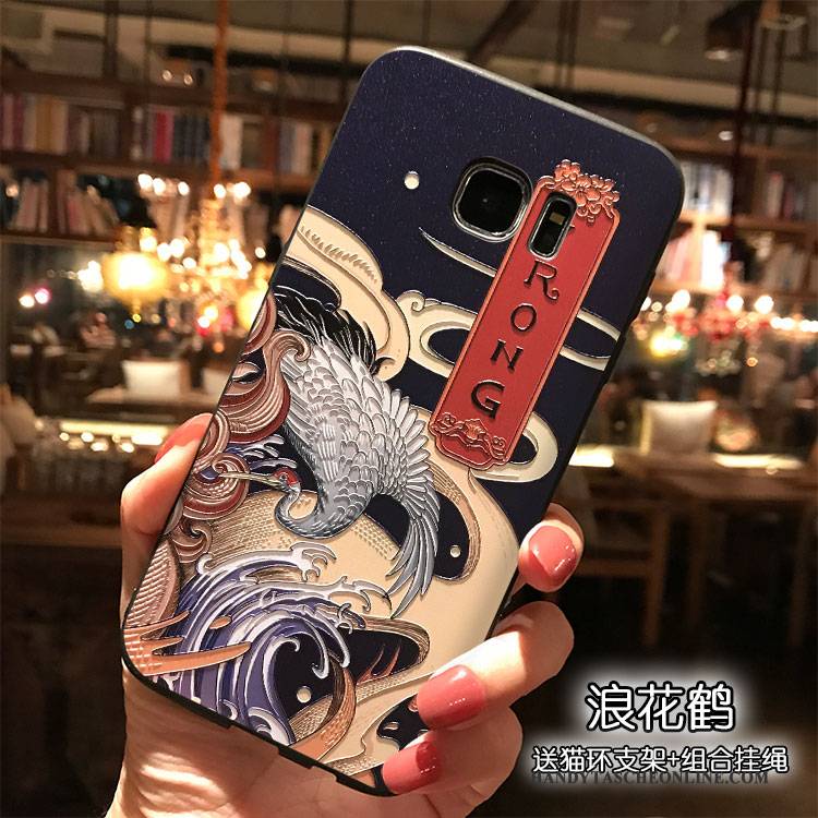 Hülle Samsung Galaxy S7 Farbe Tiger Wind, Case Samsung Galaxy S7 Taschen Trend Hängende Verzierungen