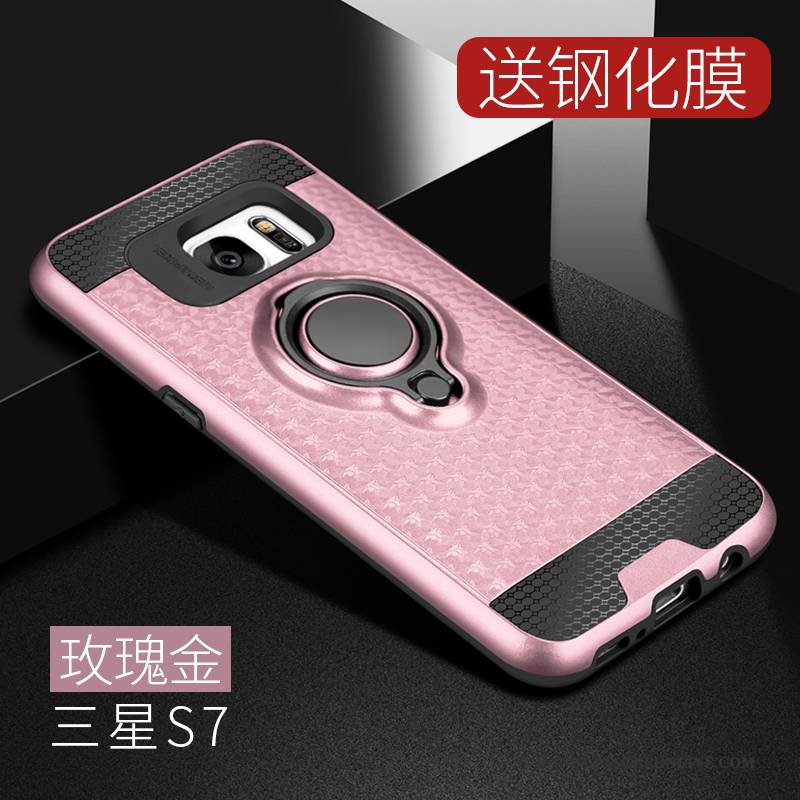 Hülle Samsung Galaxy S7 Halterung Schwer Trend, Case Samsung Galaxy S7 Schutz Handyhüllen Rot