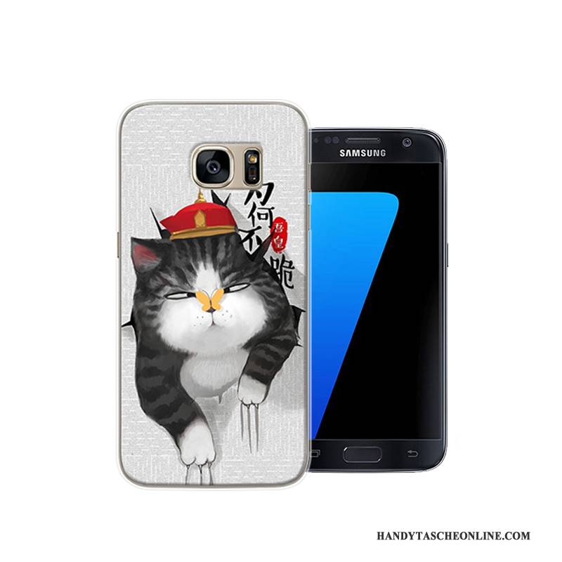 Hülle Samsung Galaxy S7 Karikatur Persönlichkeit Handyhüllen, Case Samsung Galaxy S7 Kreativ Anti-sturz Schwer