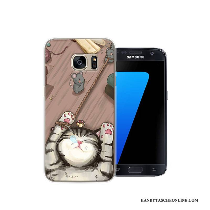 Hülle Samsung Galaxy S7 Karikatur Persönlichkeit Handyhüllen, Case Samsung Galaxy S7 Kreativ Anti-sturz Schwer