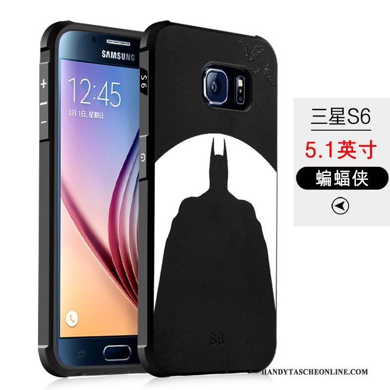 Hülle Samsung Galaxy S7 Kreativ Anti-sturz Handyhüllen, Case Samsung Galaxy S7 Silikon Nubuck Schwarz