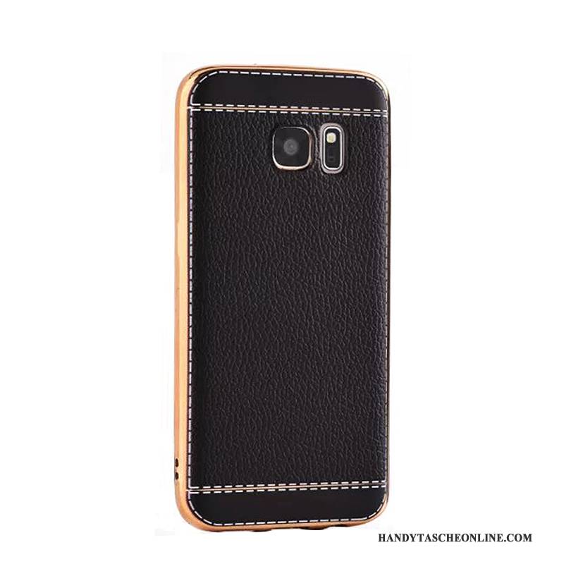 Hülle Samsung Galaxy S7 Leder Business Rot, Case Samsung Galaxy S7 Weiche Muster Trend