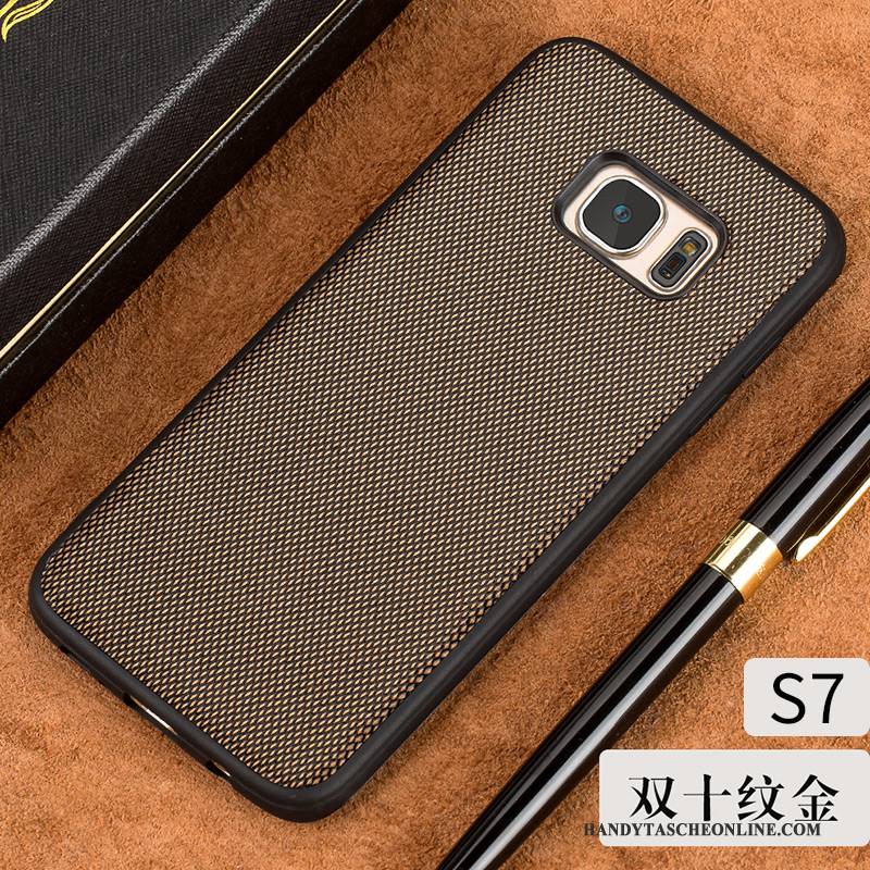 Hülle Samsung Galaxy S7 Leder Schlank Handyhüllen, Case Samsung Galaxy S7 Lederhülle Grenze Neu