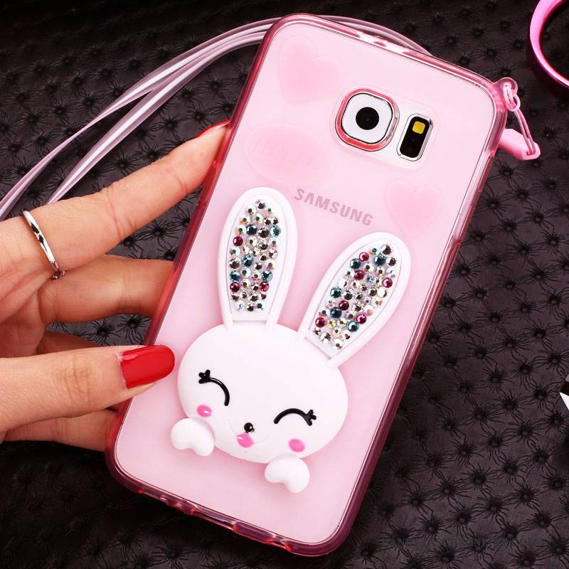 Hülle Samsung Galaxy S7 Schutz Lila Transparent, Case Samsung Galaxy S7 Strass