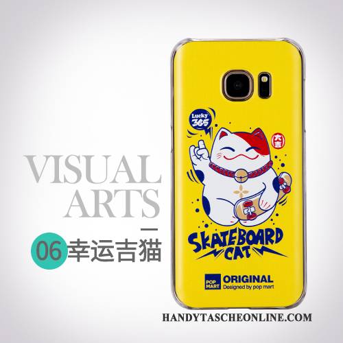 Hülle Samsung Galaxy S7 Schutz Persönlichkeit Handyhüllen, Case Samsung Galaxy S7 Karikatur Trend Gelb