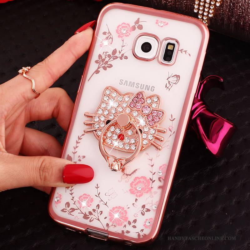 Hülle Samsung Galaxy S7 Schutz Ring Handyhüllen, Case Samsung Galaxy S7 Weiche Rosa