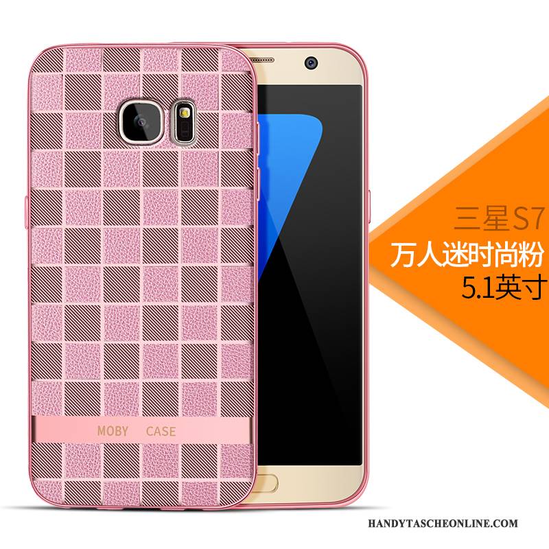 Hülle Samsung Galaxy S7 Silikon Anti-sturz Business, Case Samsung Galaxy S7 Weiche Rosa Leicht