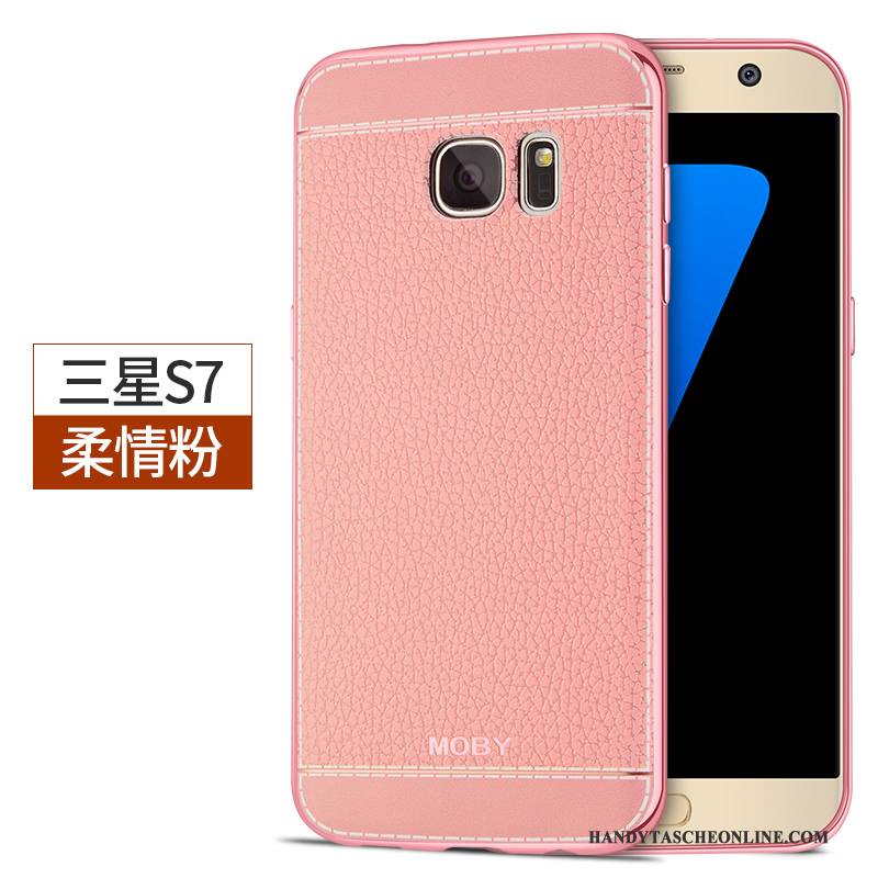 Hülle Samsung Galaxy S7 Silikon Handyhüllen Lichtfarbe, Case Samsung Galaxy S7 Schutz Anti-sturz Neu