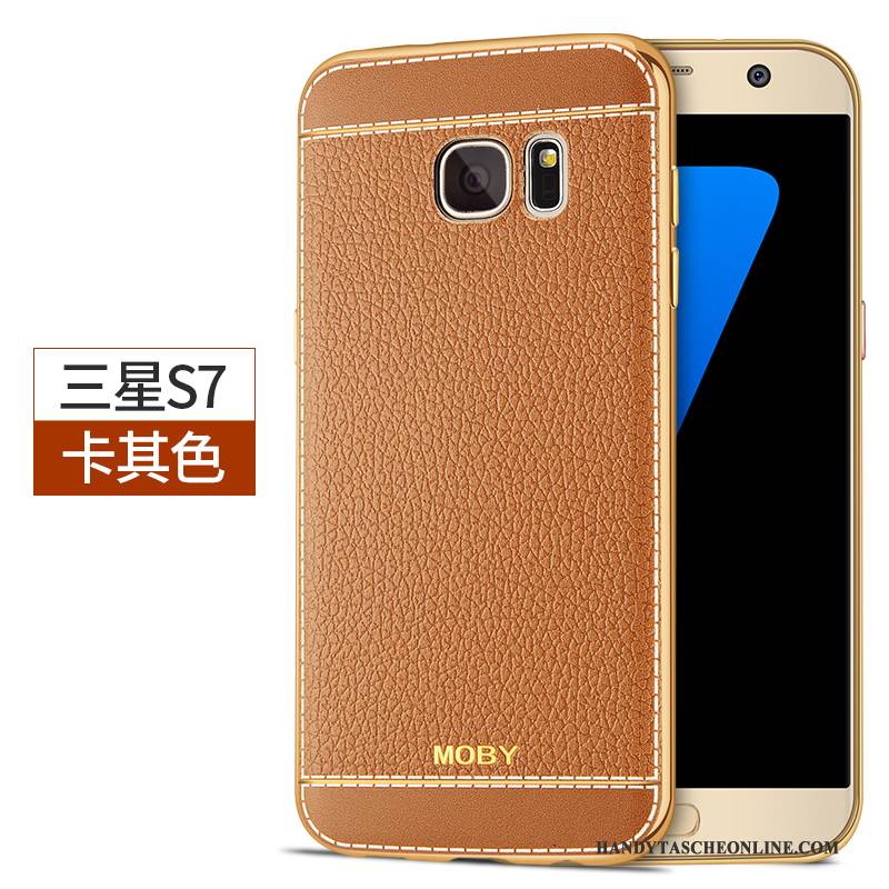 Hülle Samsung Galaxy S7 Silikon Handyhüllen Lichtfarbe, Case Samsung Galaxy S7 Schutz Anti-sturz Neu