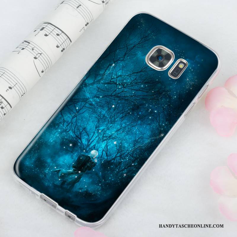 Hülle Samsung Galaxy S7 Silikon Licht Handyhüllen, Case Samsung Galaxy S7 Weiche Anti-sturz Lila