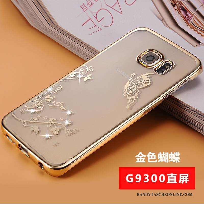 Hülle Samsung Galaxy S7 Strass Handyhüllen Anti-sturz, Case Samsung Galaxy S7 Schutz Dünn Gold