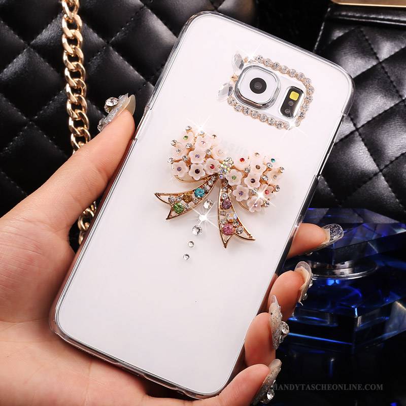 Hülle Samsung Galaxy S7 Strass Weiß Transparent, Case Samsung Galaxy S7 Schutz Schlank