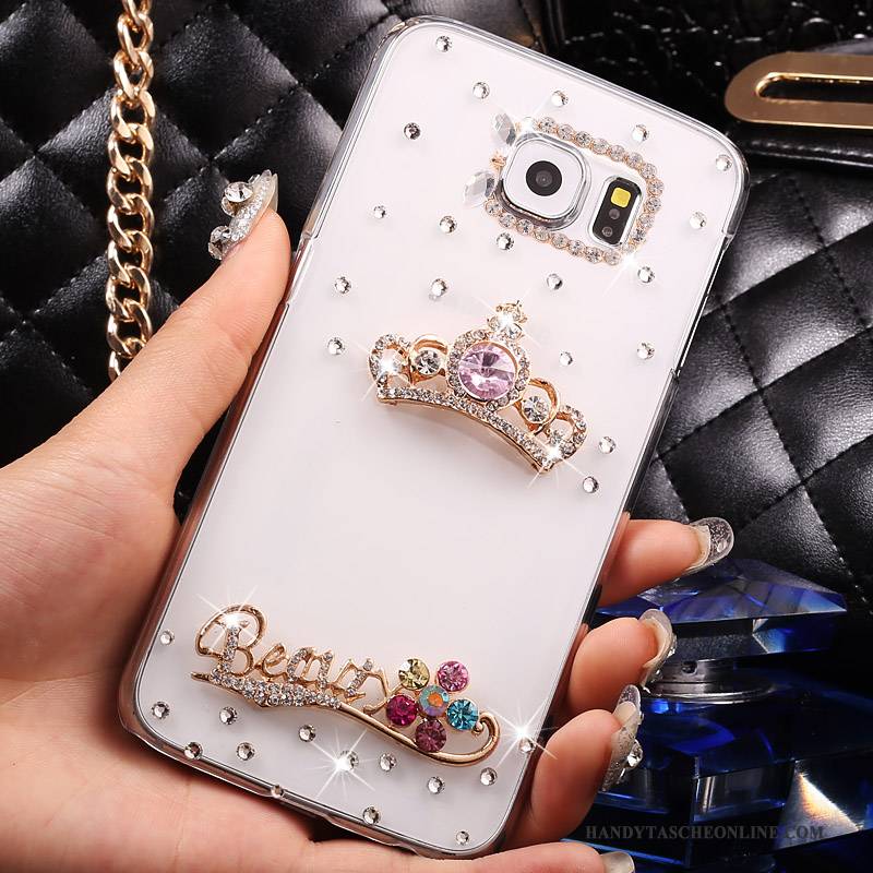 Hülle Samsung Galaxy S7 Strass Weiß Transparent, Case Samsung Galaxy S7 Schutz Schlank