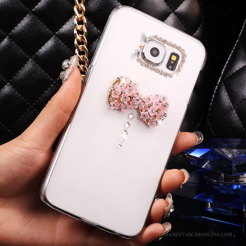 Hülle Samsung Galaxy S7 Strass Weiß Transparent, Case Samsung Galaxy S7 Schutz Schlank