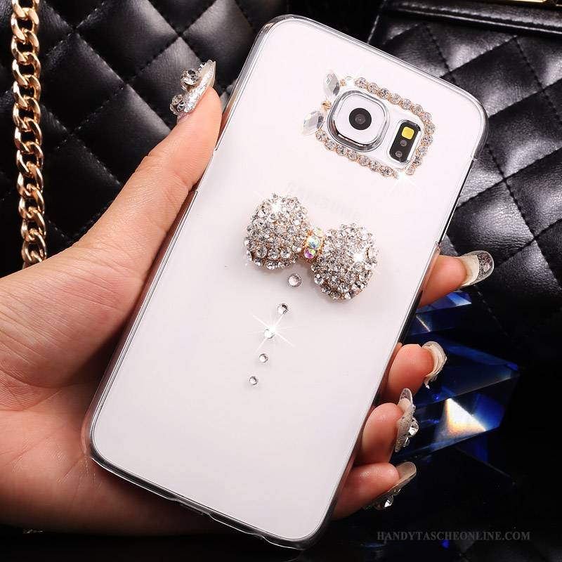 Hülle Samsung Galaxy S7 Strass Weiß Transparent, Case Samsung Galaxy S7 Schutz Schlank