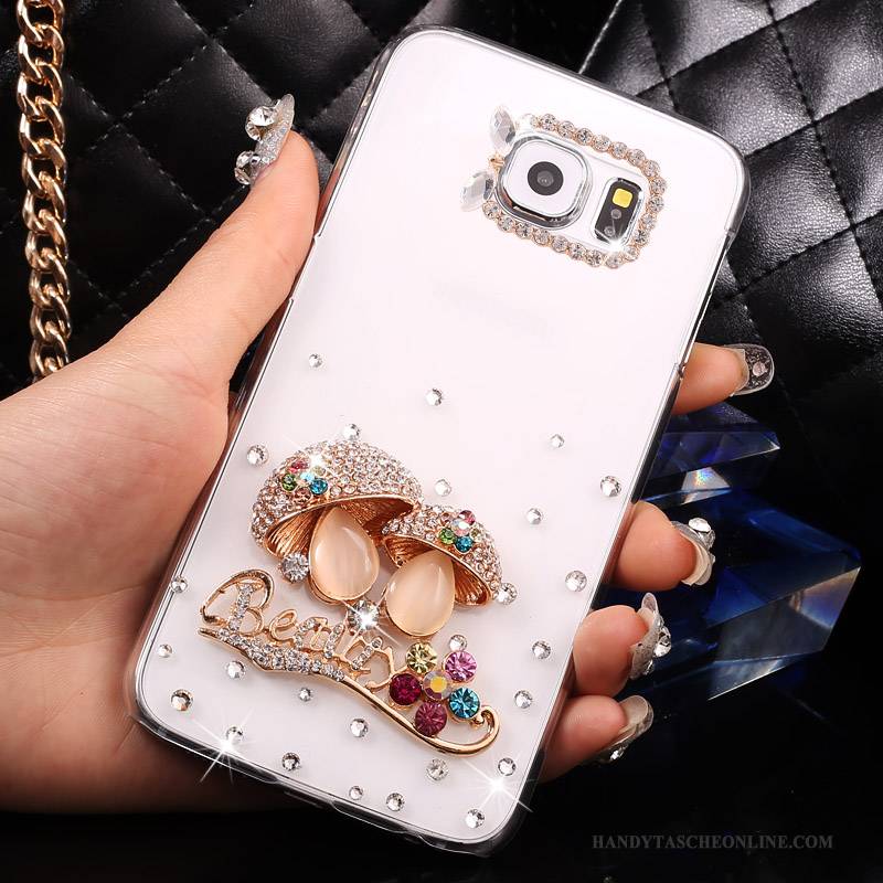 Hülle Samsung Galaxy S7 Strass Weiß Transparent, Case Samsung Galaxy S7 Schutz Schlank