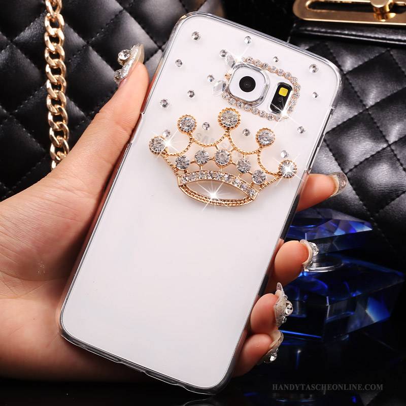 Hülle Samsung Galaxy S7 Strass Weiß Transparent, Case Samsung Galaxy S7 Schutz Schlank