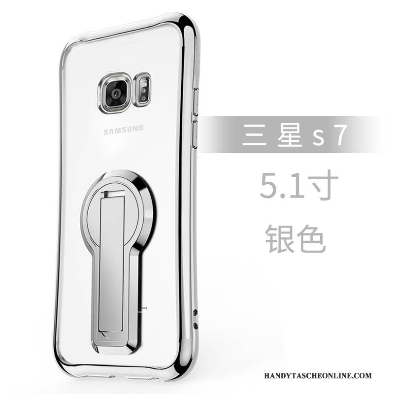 Hülle Samsung Galaxy S7 Taschen Handyhüllen Silber, Case Samsung Galaxy S7 Silikon Anti-sturz