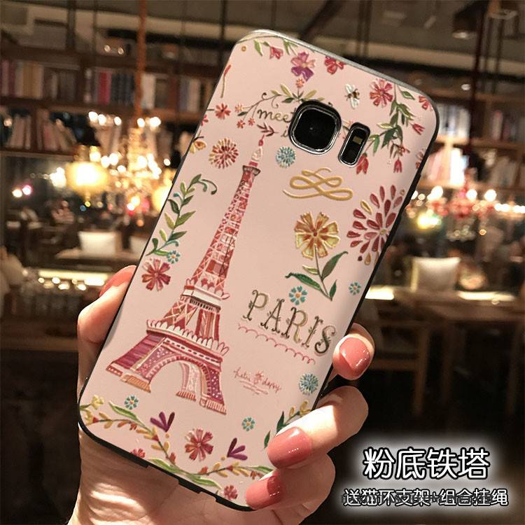 Hülle Samsung Galaxy S7 Taschen Persönlichkeit Trend, Case Samsung Galaxy S7 Silikon Gelb Chinesische Art