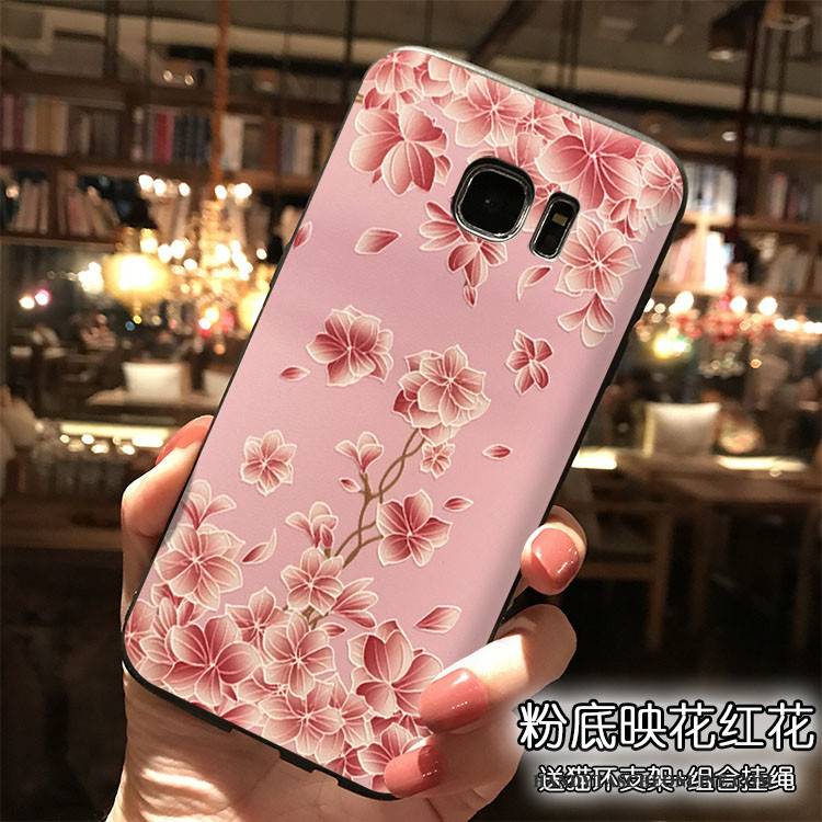 Hülle Samsung Galaxy S7 Taschen Persönlichkeit Trend, Case Samsung Galaxy S7 Silikon Gelb Chinesische Art