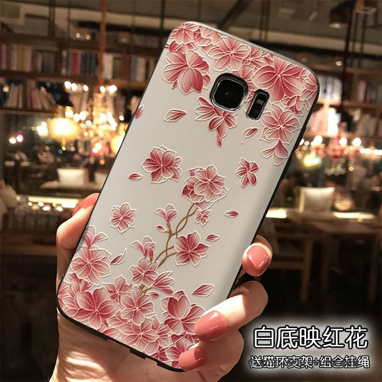 Hülle Samsung Galaxy S7 Taschen Persönlichkeit Trend, Case Samsung Galaxy S7 Silikon Gelb Chinesische Art