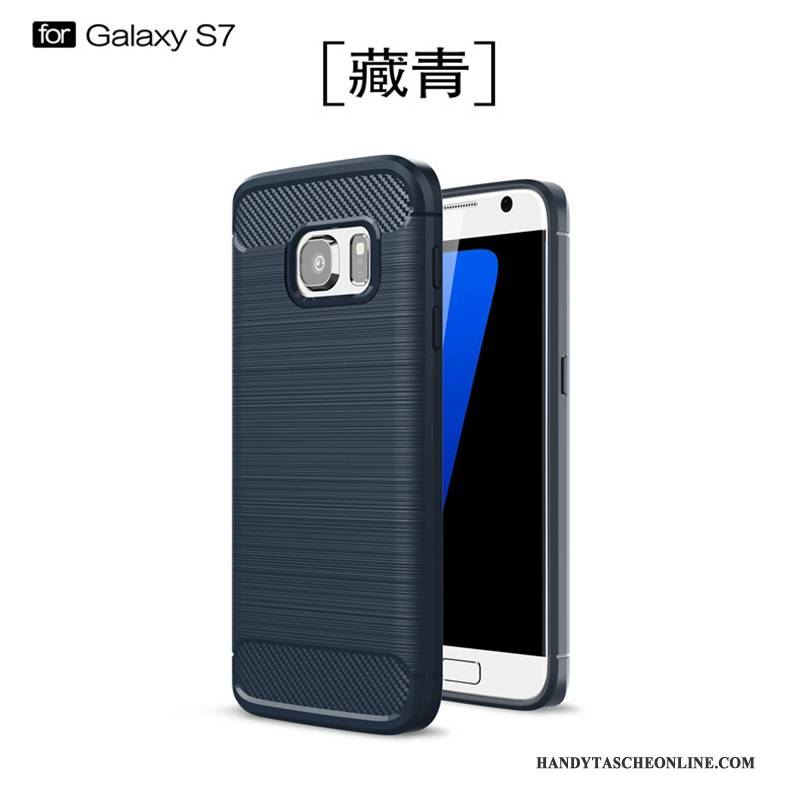 Hülle Samsung Galaxy S7 Weiche Handyhüllen Anti-sturz, Case Samsung Galaxy S7 Taschen Neu Schwarz