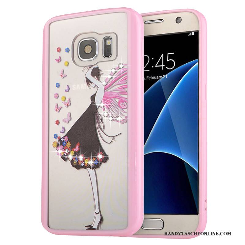 Hülle Samsung Galaxy S7 Weiche Rosa Handyhüllen, Case Samsung Galaxy S7 Schutz