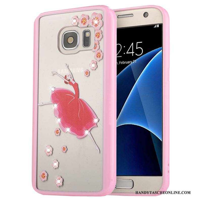 Hülle Samsung Galaxy S7 Weiche Rosa Handyhüllen, Case Samsung Galaxy S7 Schutz