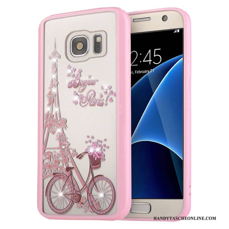 Hülle Samsung Galaxy S7 Weiche Rosa Handyhüllen, Case Samsung Galaxy S7 Schutz