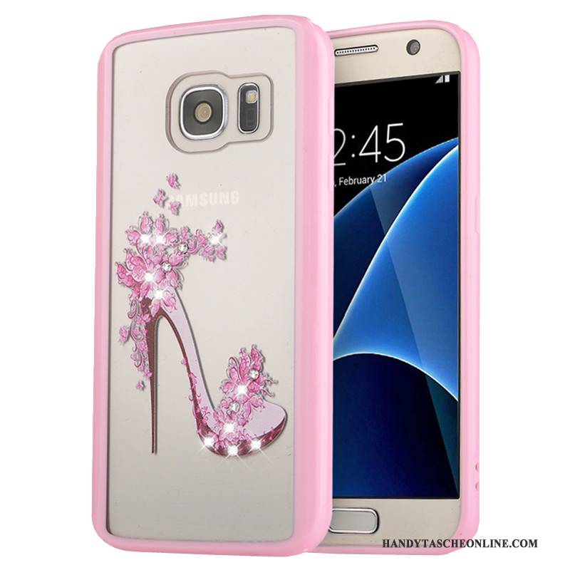 Hülle Samsung Galaxy S7 Weiche Rosa Handyhüllen, Case Samsung Galaxy S7 Schutz