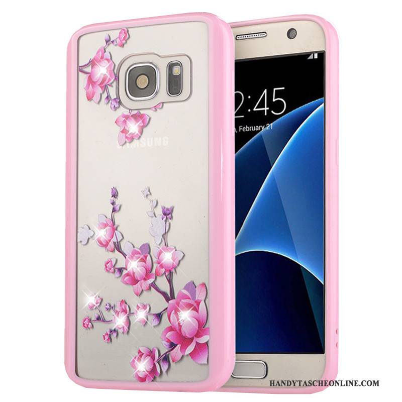 Hülle Samsung Galaxy S7 Weiche Rosa Handyhüllen, Case Samsung Galaxy S7 Schutz