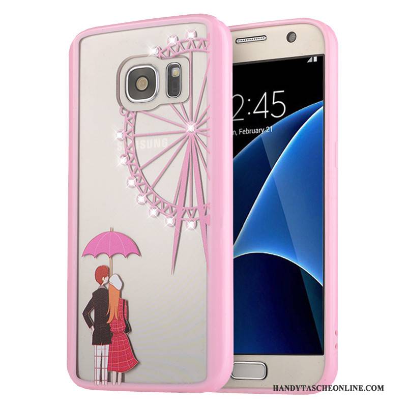 Hülle Samsung Galaxy S7 Weiche Rosa Handyhüllen, Case Samsung Galaxy S7 Schutz