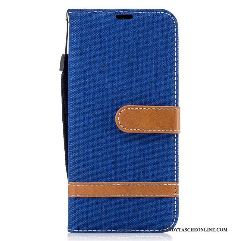 Hülle Samsung Galaxy S8+ Folio Lila Denim, Case Samsung Galaxy S8+ Lederhülle