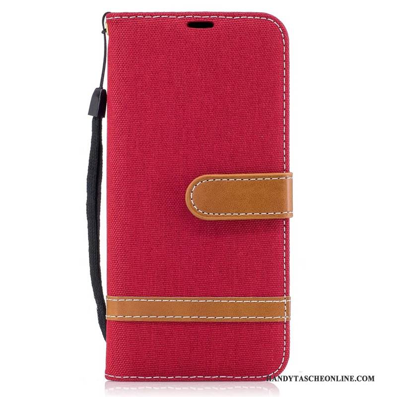 Hülle Samsung Galaxy S8+ Folio Lila Denim, Case Samsung Galaxy S8+ Lederhülle