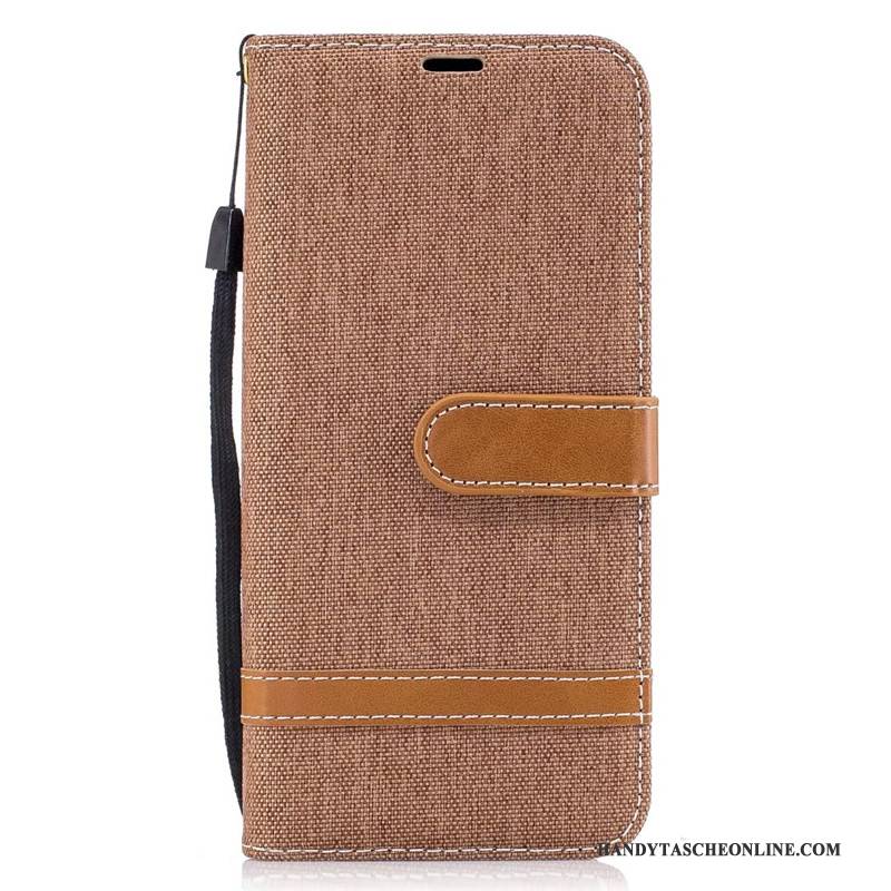 Hülle Samsung Galaxy S8+ Folio Lila Denim, Case Samsung Galaxy S8+ Lederhülle