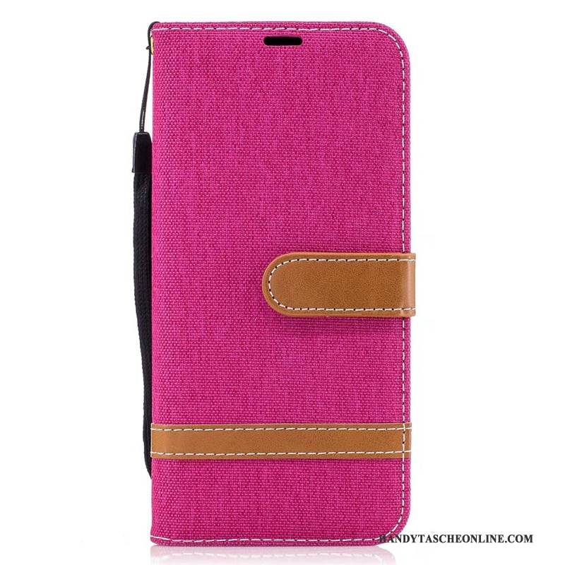 Hülle Samsung Galaxy S8+ Folio Lila Denim, Case Samsung Galaxy S8+ Lederhülle