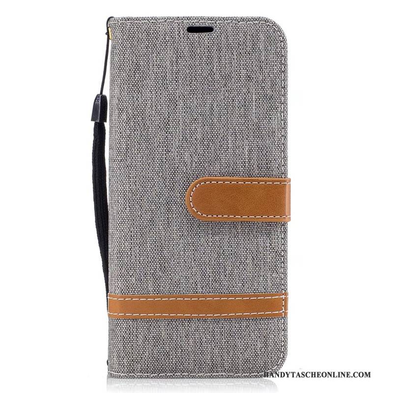 Hülle Samsung Galaxy S8+ Folio Lila Denim, Case Samsung Galaxy S8+ Lederhülle