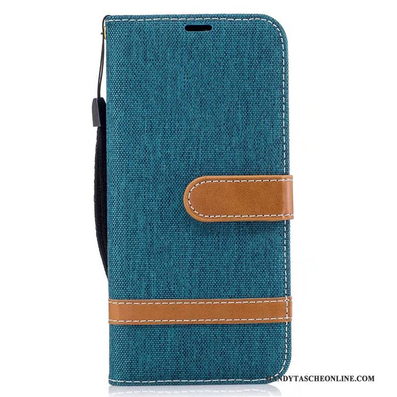 Hülle Samsung Galaxy S8+ Folio Lila Denim, Case Samsung Galaxy S8+ Lederhülle