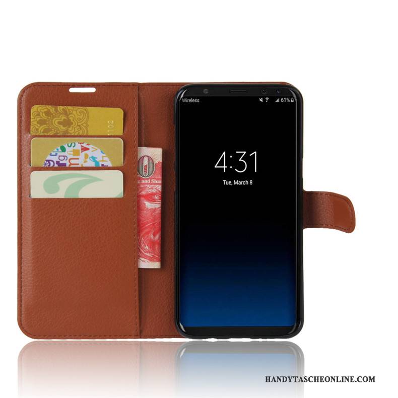 Hülle Samsung Galaxy S8 Halterung Handyhüllen Schwarz, Case Samsung Galaxy S8 Lederhülle Karte