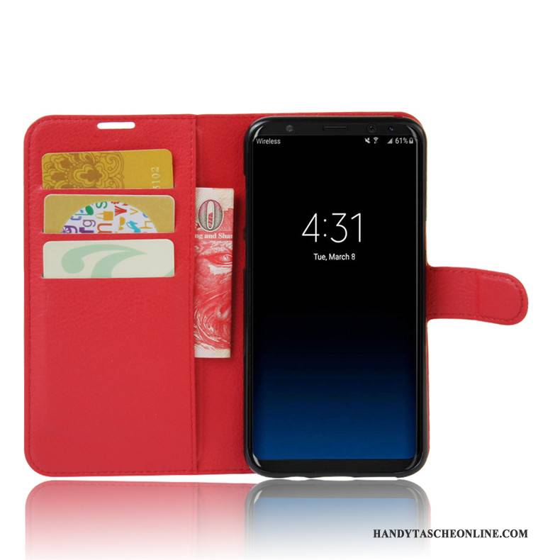 Hülle Samsung Galaxy S8 Halterung Handyhüllen Schwarz, Case Samsung Galaxy S8 Lederhülle Karte