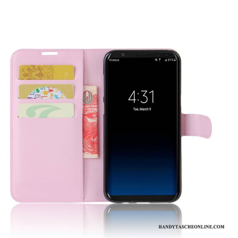 Hülle Samsung Galaxy S8 Halterung Handyhüllen Schwarz, Case Samsung Galaxy S8 Lederhülle Karte