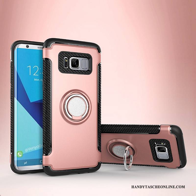 Hülle Samsung Galaxy S8+ Halterung Handyhüllen Silber, Case Samsung Galaxy S8+ Schutz Anti-sturz Magnetismus