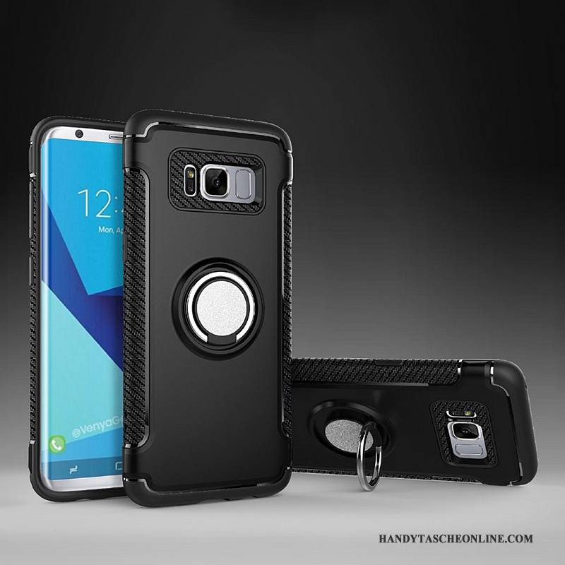 Hülle Samsung Galaxy S8+ Halterung Handyhüllen Silber, Case Samsung Galaxy S8+ Schutz Anti-sturz Magnetismus