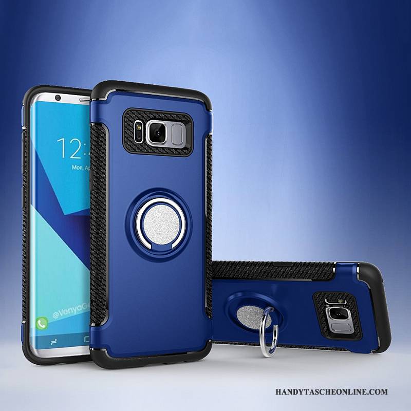 Hülle Samsung Galaxy S8+ Halterung Handyhüllen Silber, Case Samsung Galaxy S8+ Schutz Anti-sturz Magnetismus