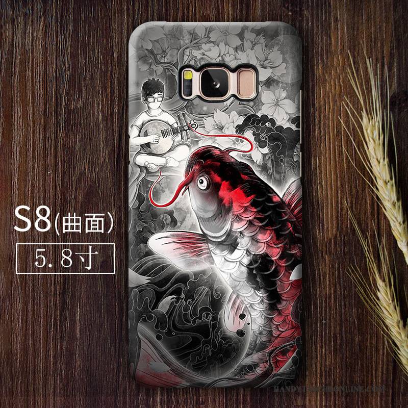 Hülle Samsung Galaxy S8 Handyhüllen Kunst, Case Samsung Galaxy S8 Schwarz Wind