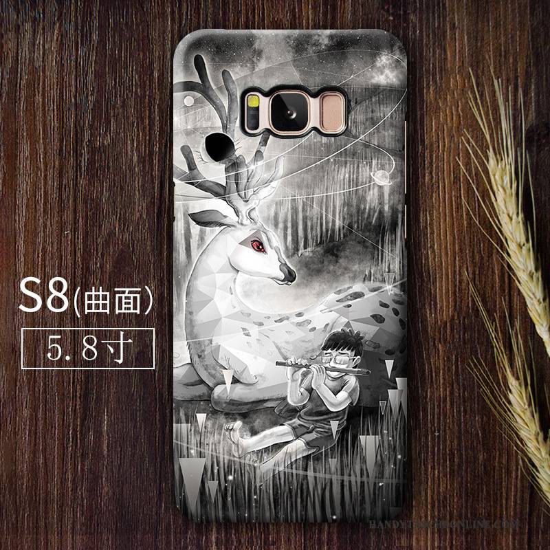 Hülle Samsung Galaxy S8 Handyhüllen Kunst, Case Samsung Galaxy S8 Schwarz Wind