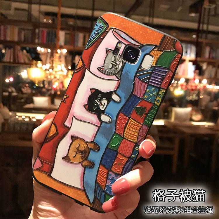 Hülle Samsung Galaxy S8 Karikatur Handyhüllen Nette, Case Samsung Galaxy S8 Farbe Hängende Verzierungen