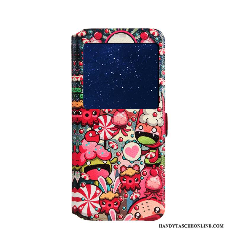 Hülle Samsung Galaxy S8 Karikatur Rot Handyhüllen, Case Samsung Galaxy S8 Folio