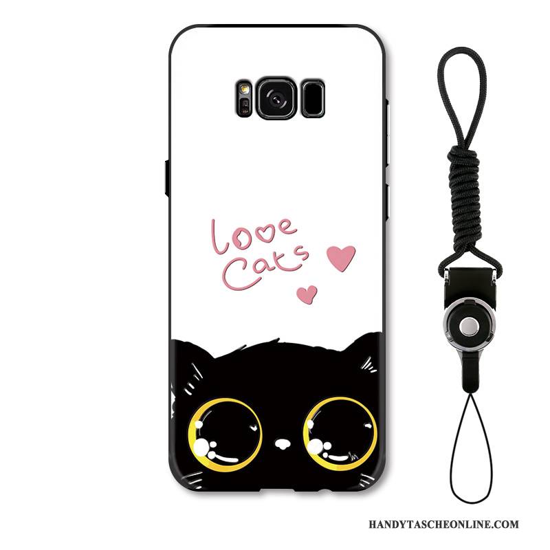 Hülle Samsung Galaxy S8 Kreativ Anti-sturz Groß, Case Samsung Galaxy S8 Karikatur Weiß Katzen